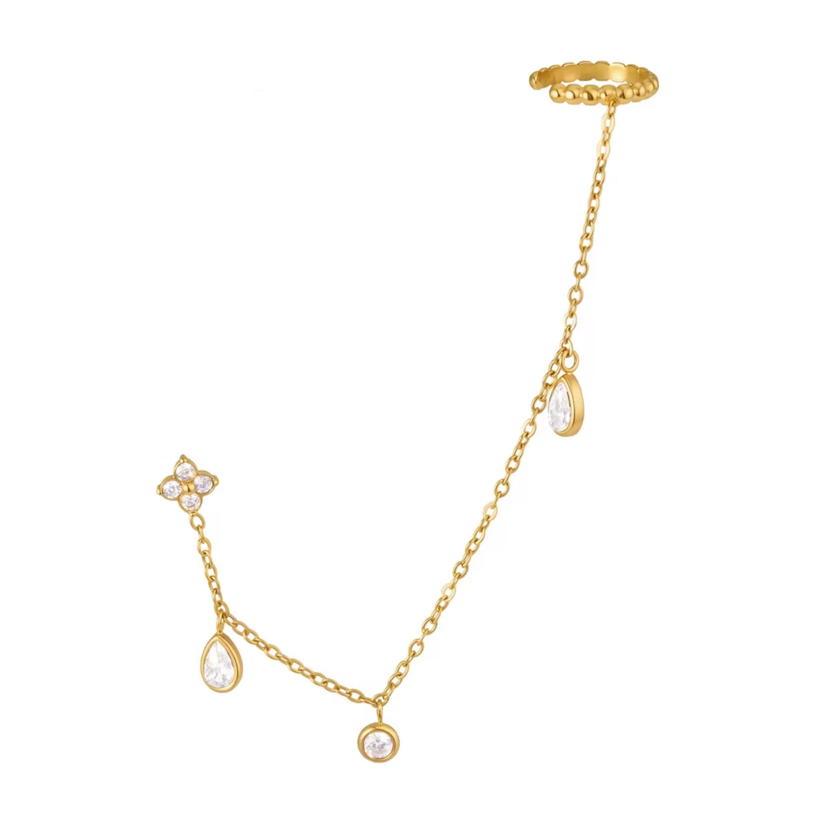 Petite Bloom Earring piercing free cuff